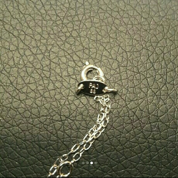 18k WGP cubic zirconia necklace boutique nwot 18” - Picture 7 of 15